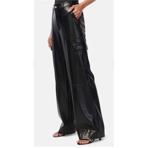 RE$375 Cami NYC GARMENTORY VEGAN SOFT FAUX LEATHER Black Cargo pant Size XS MINT